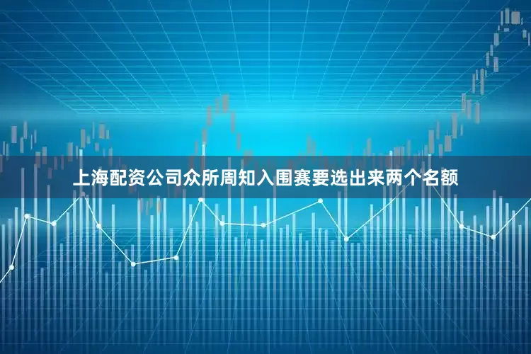 上海配资公司众所周知入围赛要选出来两个名额